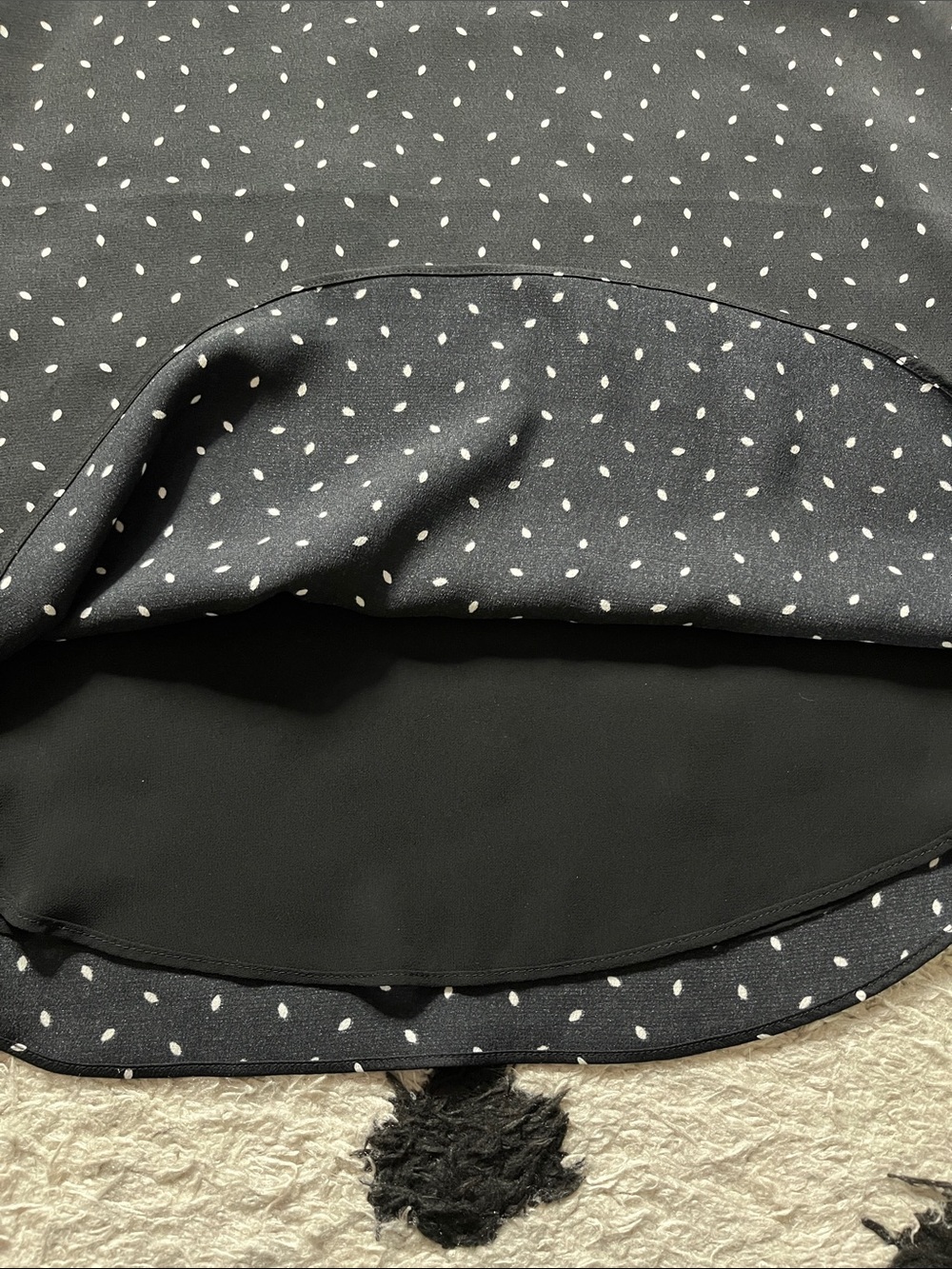 Express size Medium Black Polka Dot V-Neck Spaghetti Strap Top - Picture 6 of 8